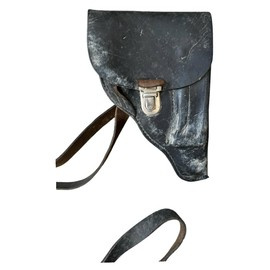 MAKAROV PISTOL HOLSTER WITH FLAP - MILITARY SURPLUS ROMANIAN ARMY - BLACK - USED