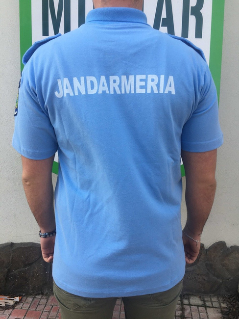 Polo T-Shirt, Light Blue Gendarmerie