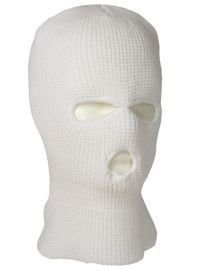 3-HOLE ACRLYIC BALACLAVA - Mil-Tec - WHITE