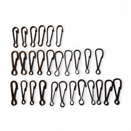 Simple Metal Carabiner - Military Surplus - Random Size - Black - Used