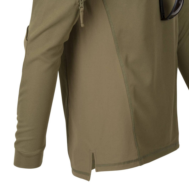 LONG SLEEVE POLO SHIRT - RANGE - Helikon Tex - BLACK