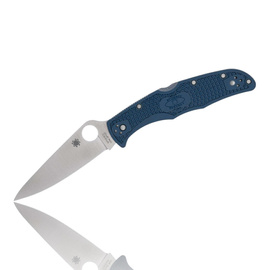 Spyderco Endura 4 Folding Knife - CPM SPY27 Steel - FRN Cobalt Blue Handle - Plain Edge Blade