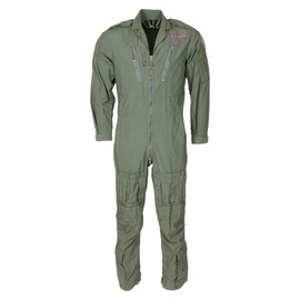 PILOT COVERALL WITH THIGH POCKETS - MK16A - BRITISH ARMY MILITARY SURPLUS - GREEN OD - USED