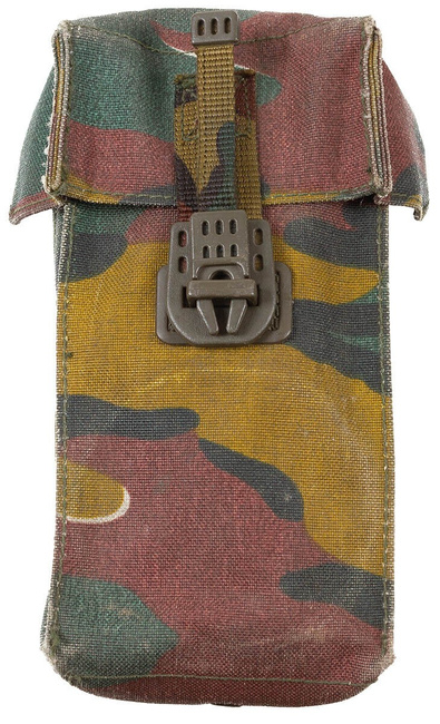 Double ammunition pouch - Belgian Army Military Surplus - Jigsaw Camouflage - Used