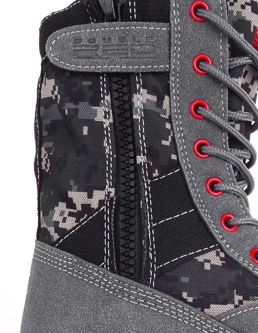 PRAY FOR GREY RED DESERT BOOTS - DOUBLE RED