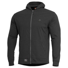 SWEATER - Metaluxe Zipper - "AGIS RING SPUN" - PENTAGON® - BLACK