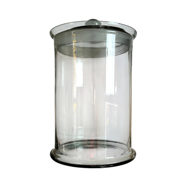 VINTAGE BOTTLE WITH GLASS LID - 1980S - TRANSPARENT - ROMANIAN ARMY MILITARY SURPLUS - IN GOOD CONDITION