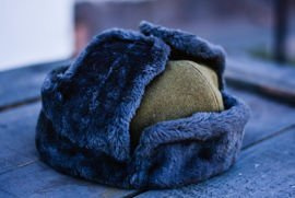 Winter cloth Hat, Romanian Army Surplus - LIKE NEW