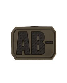 3D BLOOD TYPE PATCH - Mil-Tec - OD GREEN - AB NEG