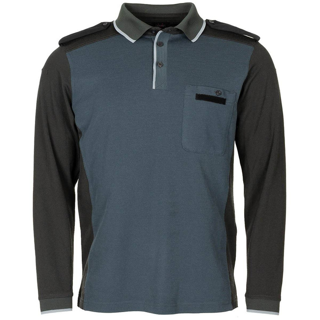 GB POLO SHIRT - BLUE/GREY - LONG-SLEEVED - USED