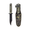 Fixed blade combat knife with camouflage sheath - Czech Army military surplus - Like new