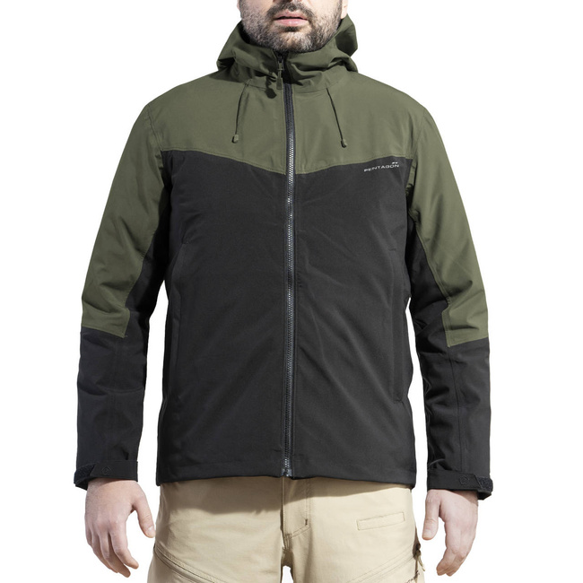 SHELL JACKET - WINDPROOF AND WATERPROOF - "MONLITE" - PENTAGON® - COYOTE/BLACK