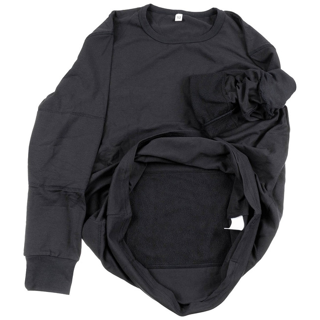 Long Sleeve Winter Shirt - Turkish Army Military Surplus - Black - Like New