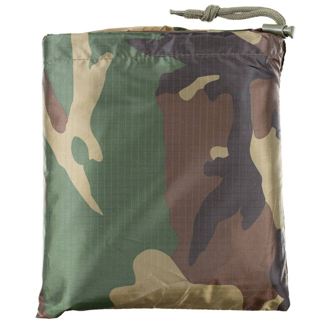 RIP-STOP PONCHO, RAINCOAT - 144 x 223 CM - MFH - WOODLAND CAMOUFLAGE