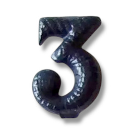 Metallic number - 3 - Dark Blue - Hungarian Army Military Surplus - Like New