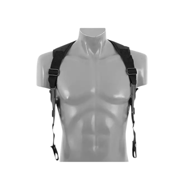 TACTICAL SHOULDER HARNESS - AIRSOFT - BLACK - AMOMAX