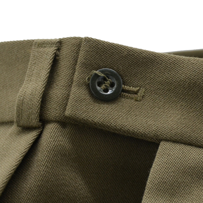 VINTAGE DT/VT WOOL UNIFORM TROUSERS - DUTCH ARMY MILITARY SURPLUS - EVERYDAY WEAR - GREEN OD - IN GOOD CONDITION