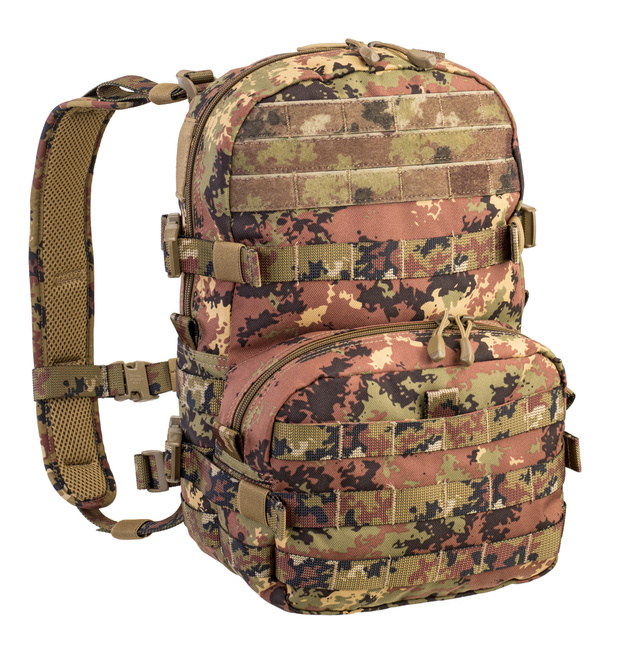 TACTICAL VEST FOR BALLISTIC PLATES - WITH INTEGRATED BACKPACK - Defcon 5® - COYOTE TAN