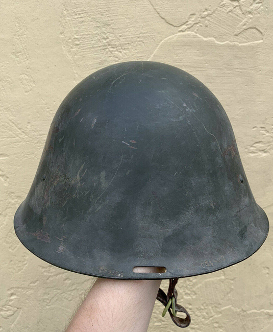 M73 HELMET - COLD WAR ERA - ROMANIAN ARMY MILITARY SURPLUS - USED CONDITION