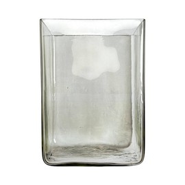 VINTAGE GLASS - 1980 - VASE - TRANSPARENT - ROMANIAN ARMY MILITARY SURPLUS - IN GOOD CONDITION