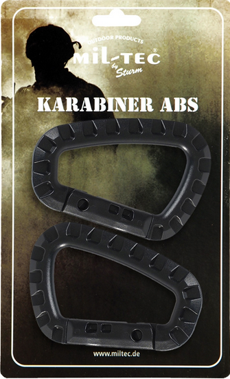 ABS PLASTIC CARABINER SET - Mil-Tec - BLACK