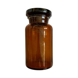 VINTAGE GLASS - 1980 - VASE - BROWN - ROMANIAN ARMY MILITARY SURPLUS - IN GOOD CONDITION