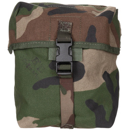 MULTIFUNCTIONAL POUCH - 16 X 16 X8 CM - MOLLE - MEDIUM - DUTCH ARMY MILITARY SURPLUS - FOREST CAMO, NAVY - USED