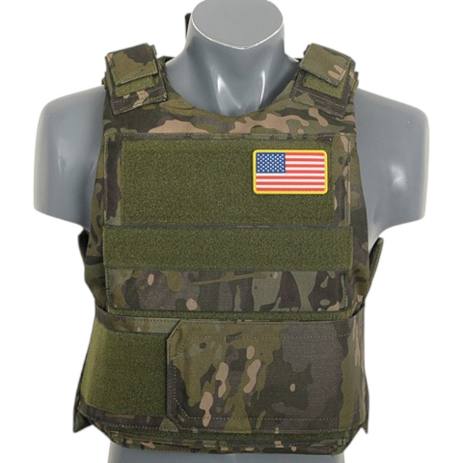 Standard Tactical Vest with Soft Dummy Ballistic Inserts - Delta Soft Body Armor - MT Camo - 8FIELDS