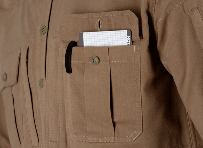 BUTTON UP PICEA SHIRT LS - CLAWGEAR® - KHAKI