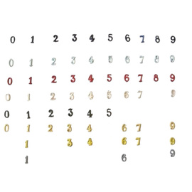 Metallic number - 7 - Light Blue - Hungarian Army Military Surplus - Like New