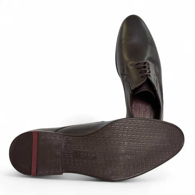 Scriere  Classic Leather Shoes for the Ministry of National Defense, Army, and Public Administration - MARISDAL Shoes - Brown Vitello