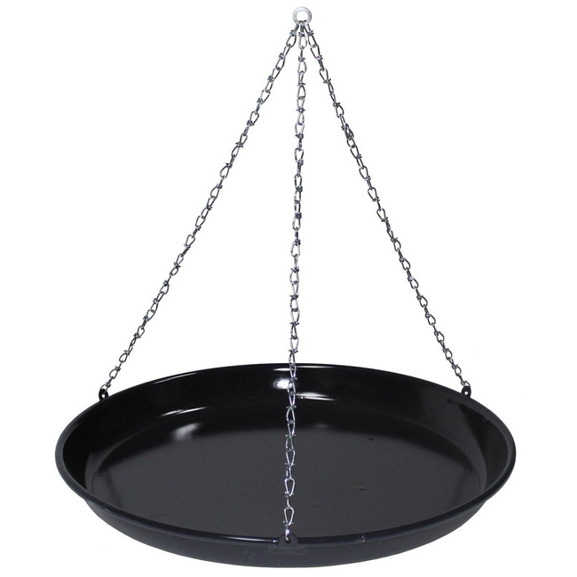 Hungarian enameled grill pan, with chain, large