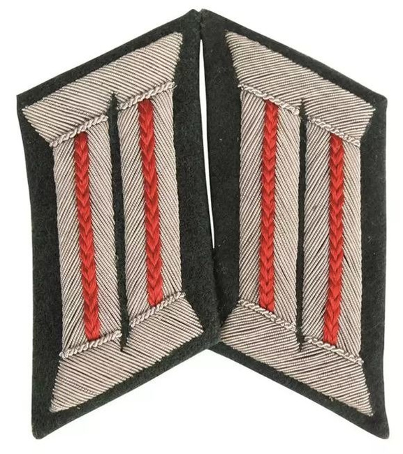 German WWII Red Collar Patch Officer