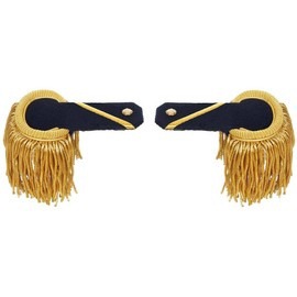 EPAULETTES WITH FRINGES, RANK XII - MILITARY SURPLUS FROM PORTUGUESE ARMY - LIKE NEW