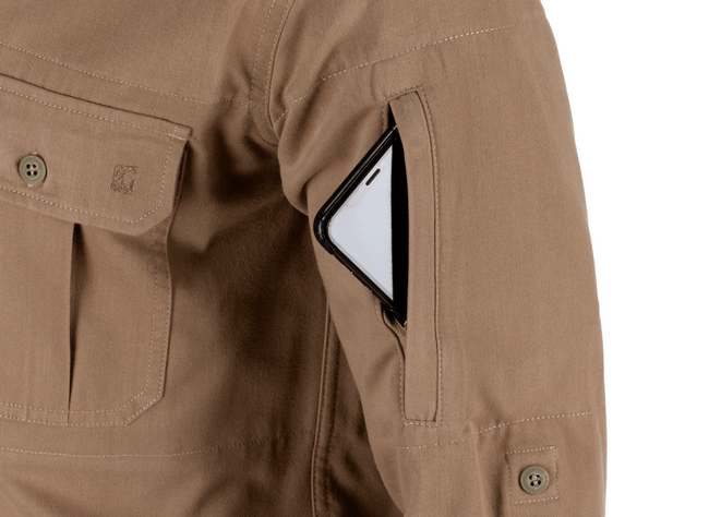 BUTTON UP PICEA SHIRT LS - CLAWGEAR® - KHAKI