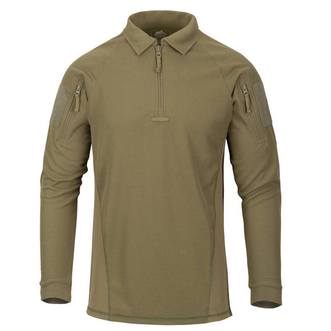 LONG SLEEVE POLO SHIRT - RANGE - Helikon Tex - BLACK