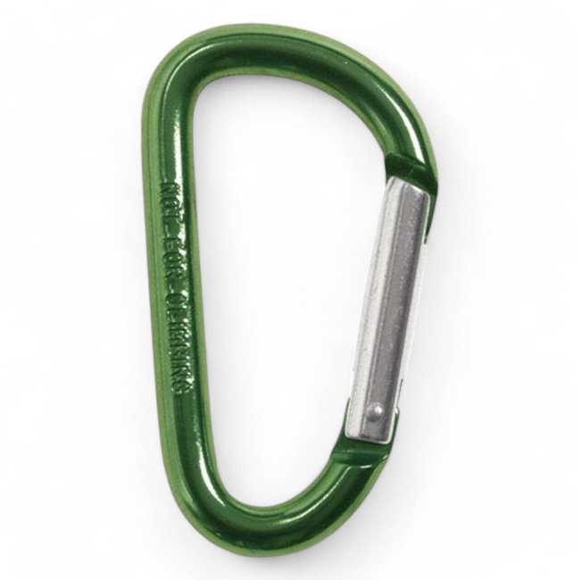 Carabiner, D 8mm x 8 cm, OD green