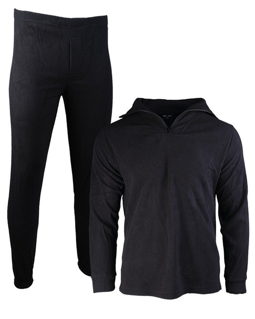 THERMOFLEECE UNDERWEAR SET WITH ZIPPER - Mil-Tec® - BLACK