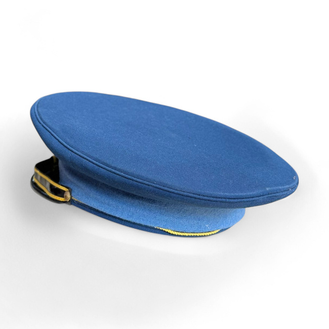 Officer's cap - Romanian Army military surplus from the RSR period - Blue - Like new