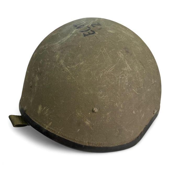 Ballistic Helmet - Military Surplus Romanian Armed Forces - Olive Green - Used / Deco