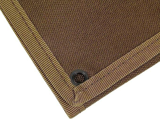 Foldable display panel for badges and badges, with a hook-and-loop attachment system