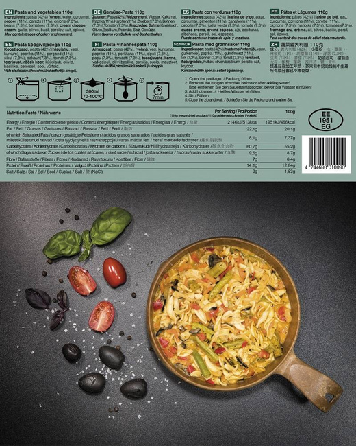 TACTICAL FOODPACK® PASTA AND VEGETABLES