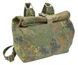 GERMAN ARMY BAG FOR PROTECTIVE MASK - FLECKTARN CAMO - USED