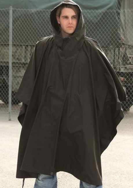 WET WEATHER PONCHO - RIPSTOP - Mil-Tec - BLACK