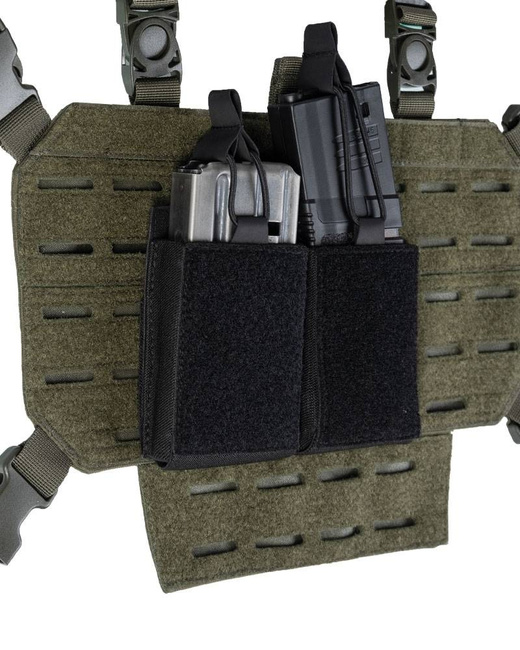 DOUBLE MAGAZINE POUCH WITH HOOK N LOOP BACKSIDE - Mil-Tec® - BLACK