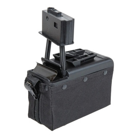 Electric magazine for 2000 BBs for M249 replicas – Black - A&K