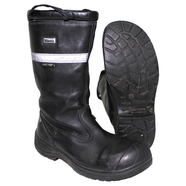 Brit. Fire Boots, used lined, "Sievi", GORE-TEX