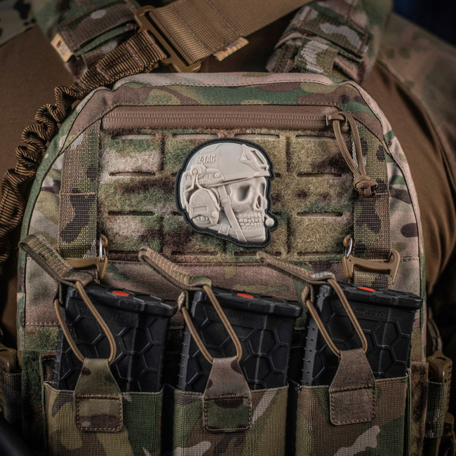 OPERATOR SKULL PATCH - 3D PVC - WHITE - M-TAC