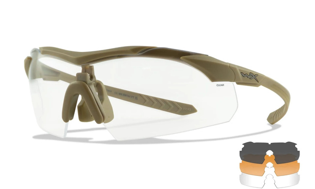 Eyewear - Wileyx - VAPOR COMM 2.5 Grey/Clear/Light Rust Matte Tan Frame