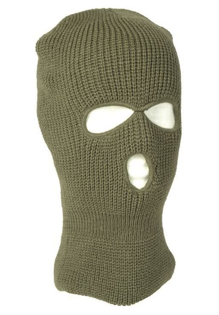 3-HOLE ACRLYIC BALACLAVA - MIL-TEC - OD GREEN